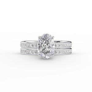 The Marilyn Set With A 3 Carat Oval Lab Diamond