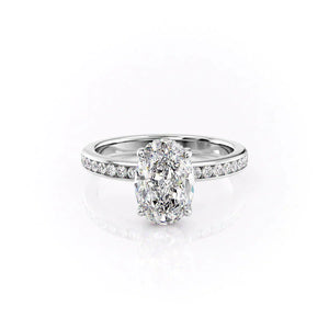 The Marilyn Set With A 1.5 Carat Oval Moissanite