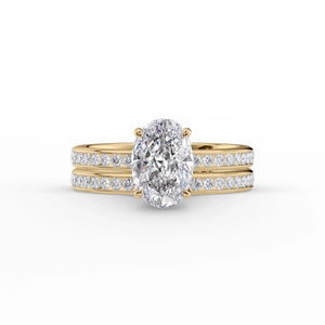 The Marilyn Set With A 2.5 Carat Oval Moissanite