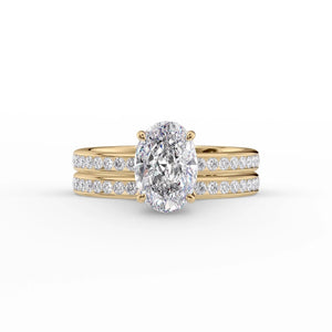 The Marilyn Set With A 1 Carat Oval Moissanite