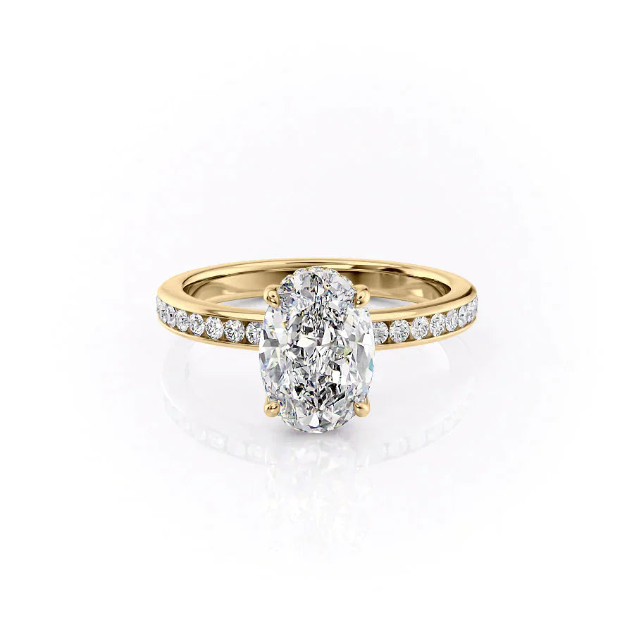 The Marilyn Set With A 1.5 Carat Oval Moissanite