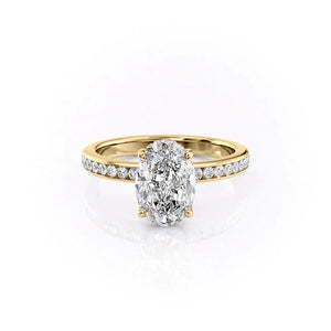 The Marilyn Set With A 4 Carat Oval Moissanite