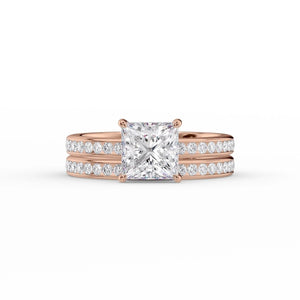 The Marilyn Set With A 4 Carat Princess Moissanite