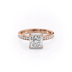The Marilyn Set With A 4 Carat Princess Moissanite