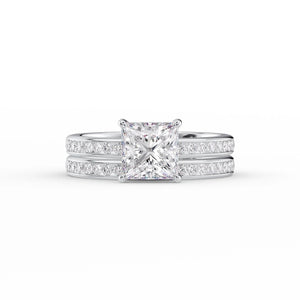 The Marilyn Set With A 4 Carat Princess Moissanite