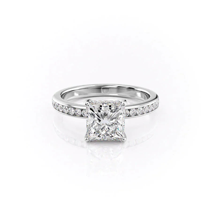 The Marilyn Set With A 4 Carat Princess Moissanite