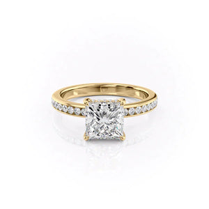 The Marilyn Set With A 4.5 Carat Princess Moissanite