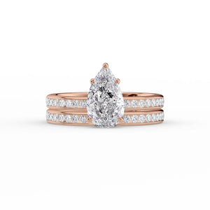 The Marilyn Set With A 1.5 Carat Pear Moissanite