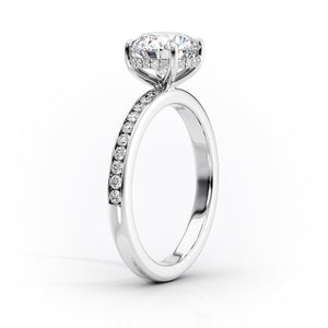 The Marilyn Set With A 3 Carat Cushion Moissanite
