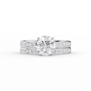The Marilyn Set With A 2.5 Carat Round Moissanite