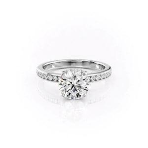 The Marilyn Set With A 1 Carat Round Moissanite