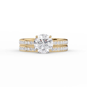 The Marilyn Set With A 2.5 Carat Round Moissanite