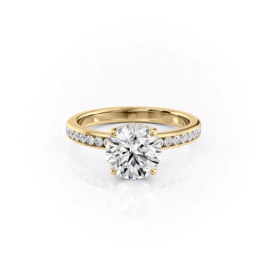 The Marilyn Set With A 3 Carat Round Lab Diamond