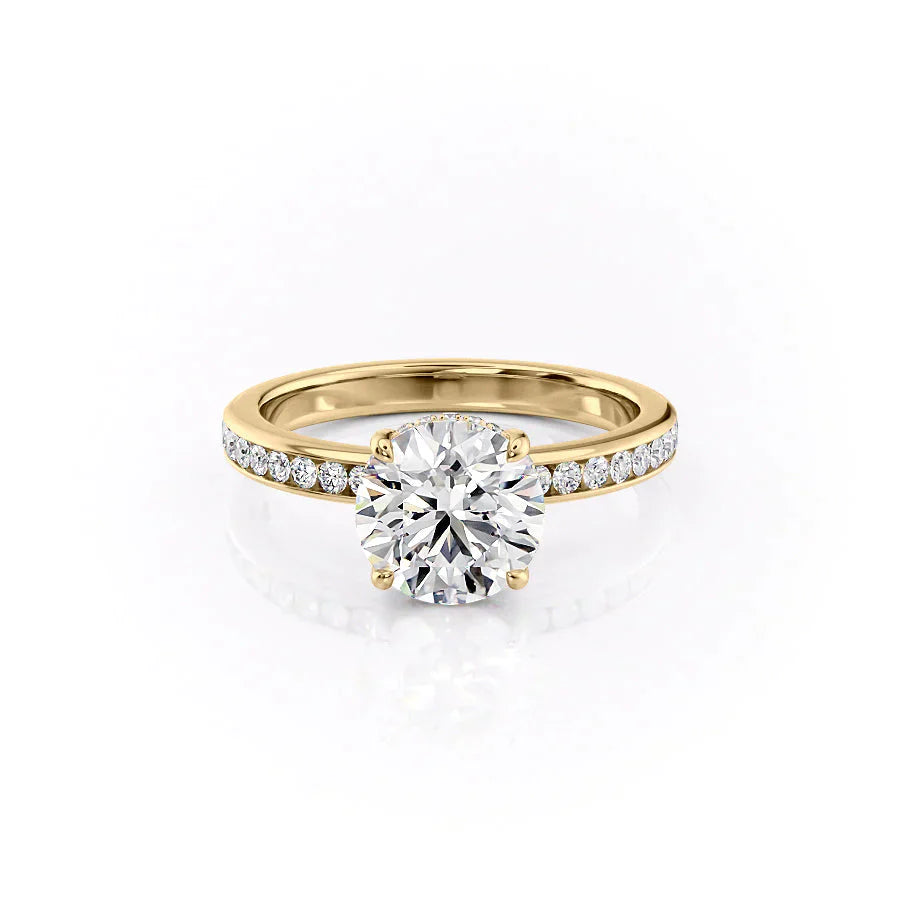 The Marilyn Set With A 3 Carat Round Moissanite