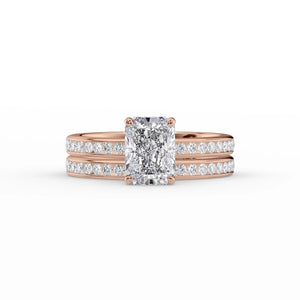 The Marilyn Set With A Radiant Lab Diamond