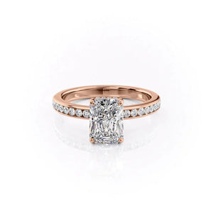 The Marilyn Set With A 2 Carat Radiant Lab Diamond
