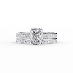 The Marilyn Set With A 3 Carat Radiant Moissanite