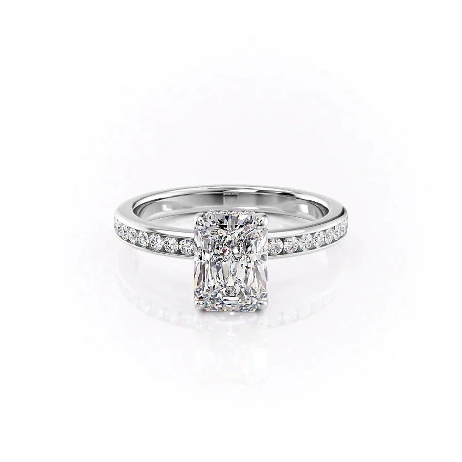 The Marilyn Set With A 3 Carat Radiant Moissanite