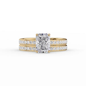 The Marilyn Set With A 2.5 Carat Radiant Moissanite