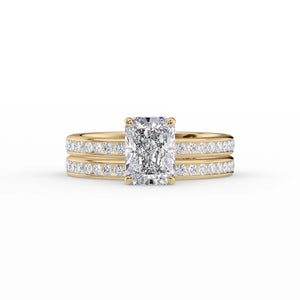 The Marilyn Set With A 2 Carat Radiant Moissanite