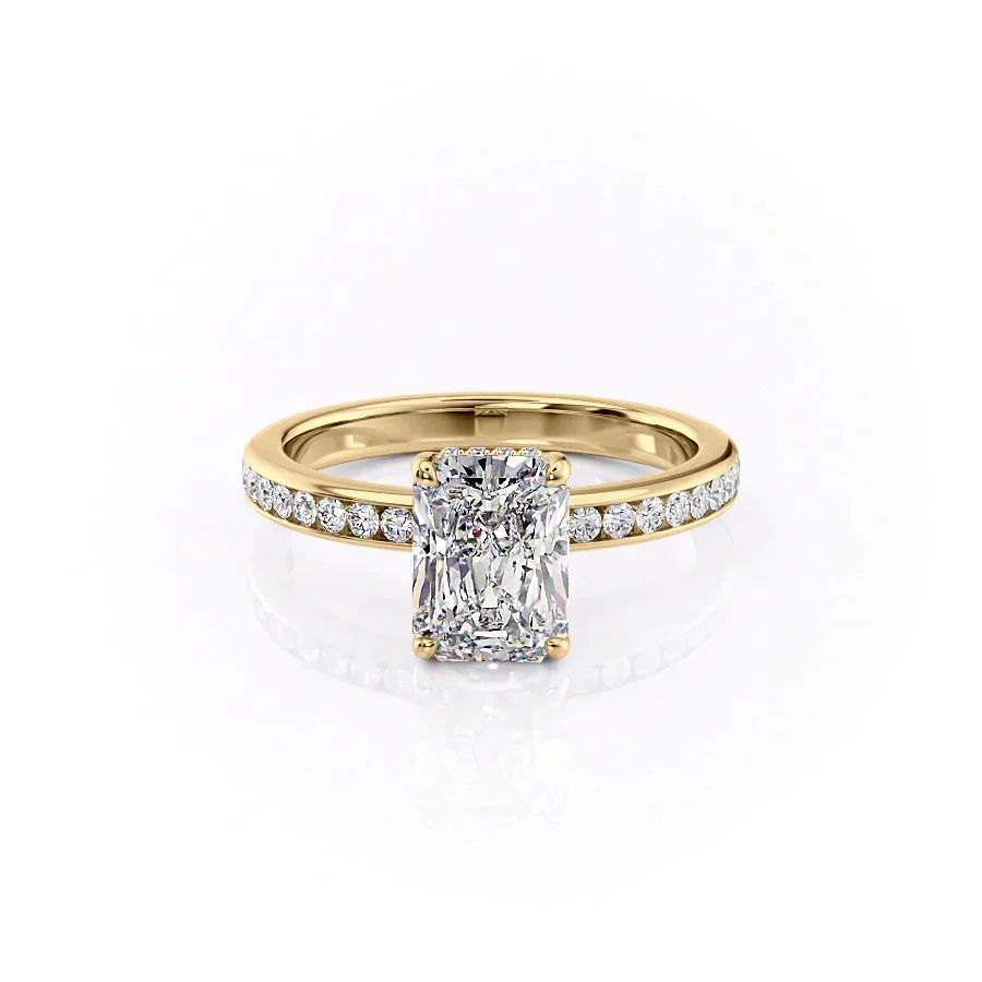 The Marilyn Set With A 3 Carat Radiant Moissanite