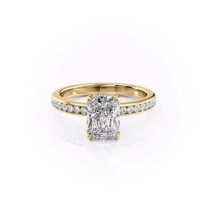 The Marilyn Set With A 1 Carat Radiant Moissanite