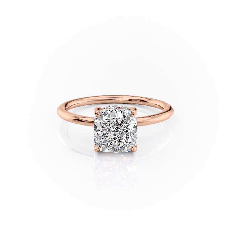 The Sandra Set With A 1.5 Carat Cushion Lab Diamond