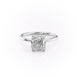 The Sandra Set With A 3 Carat Cushion Moissanite