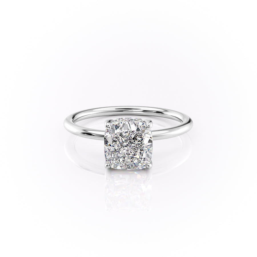 The Sandra Set With A 2 Carat Cushion Lab Diamond