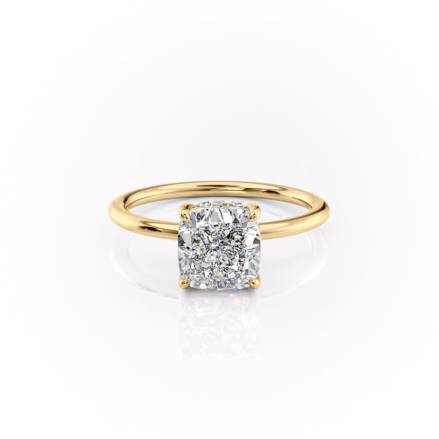 The Sandra Set With A 2 Carat Cushion Moissanite