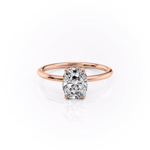 The Sandra Set With A 1 Carat Elongated Cushion Lab Diamond