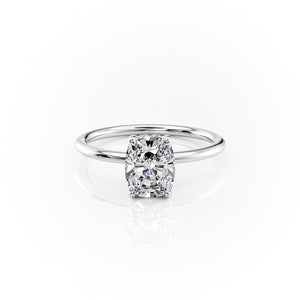 The Sandra Set With A 2.5 Carat Elongated Cushion Lab Diamond