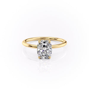 The Sandra Set With A 3 Carat Elongated Cushion Lab Diamond