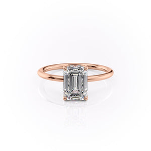 The Sandra Set With A 1 Carat Emerald Lab Diamond