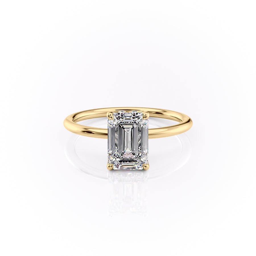 The Sandra Set With A 2 Carat Emerald Moissanite