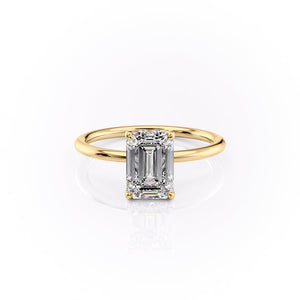 The Sandra Set With A 2 Carat Emerald Moissanite