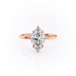 The Sandra Set With A 3 Carat Marquise Lab Diamond