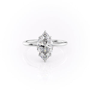 The Sandra Set With A 1 Carat Marquise Moissanite