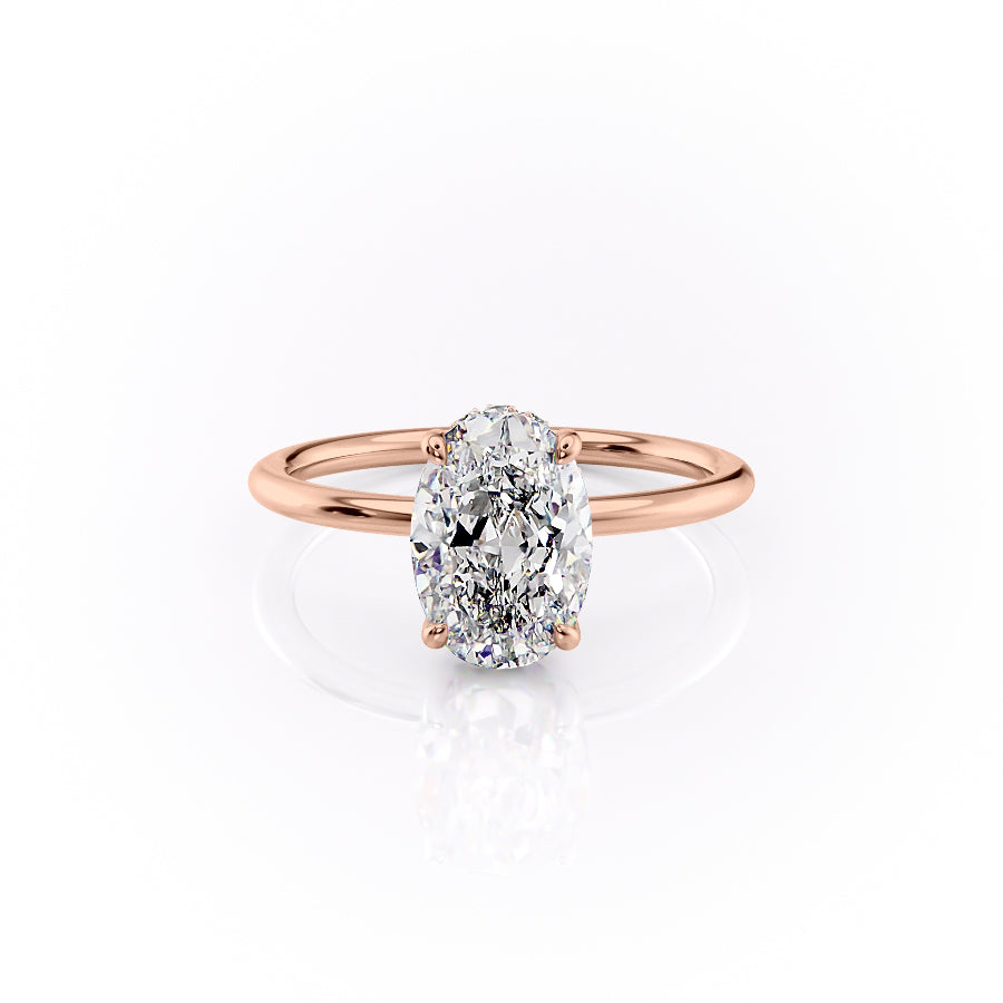 The Sandra Set With A 1 Carat Oval Lab Diamond