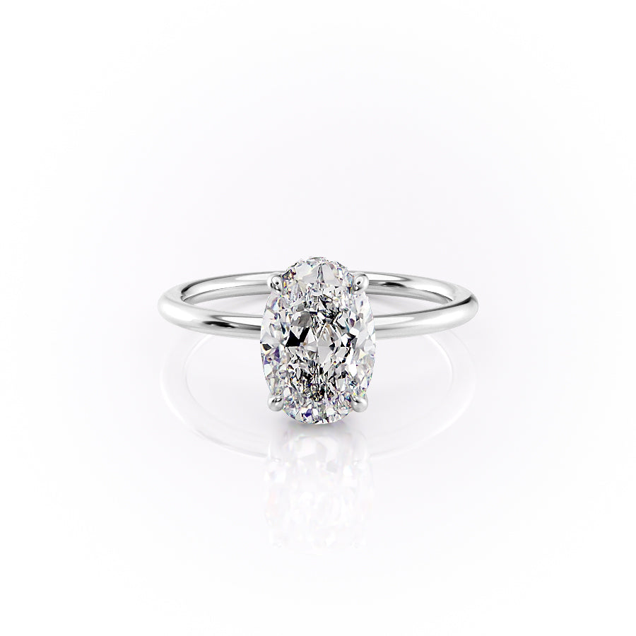 The Sandra Set With A 4 Carat Oval Moissanite