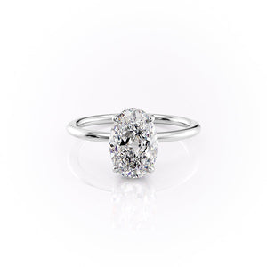 The Sandra Set With A 1 Carat Oval Moissanite