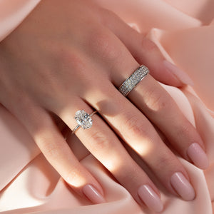 The Sandra Set With A 1 Carat Oval Lab Diamond