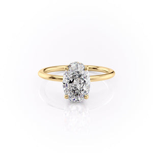 The Sandra Set With A 2 Carat Oval Lab Diamond
