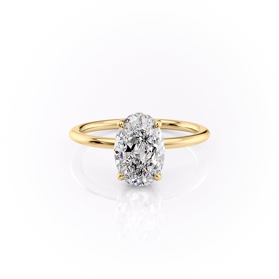 The Sandra Set With A 3 Carat Oval Moissanite