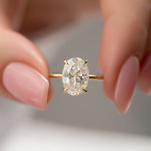 The Sandra Set With A 2 Carat Oval Lab Diamond