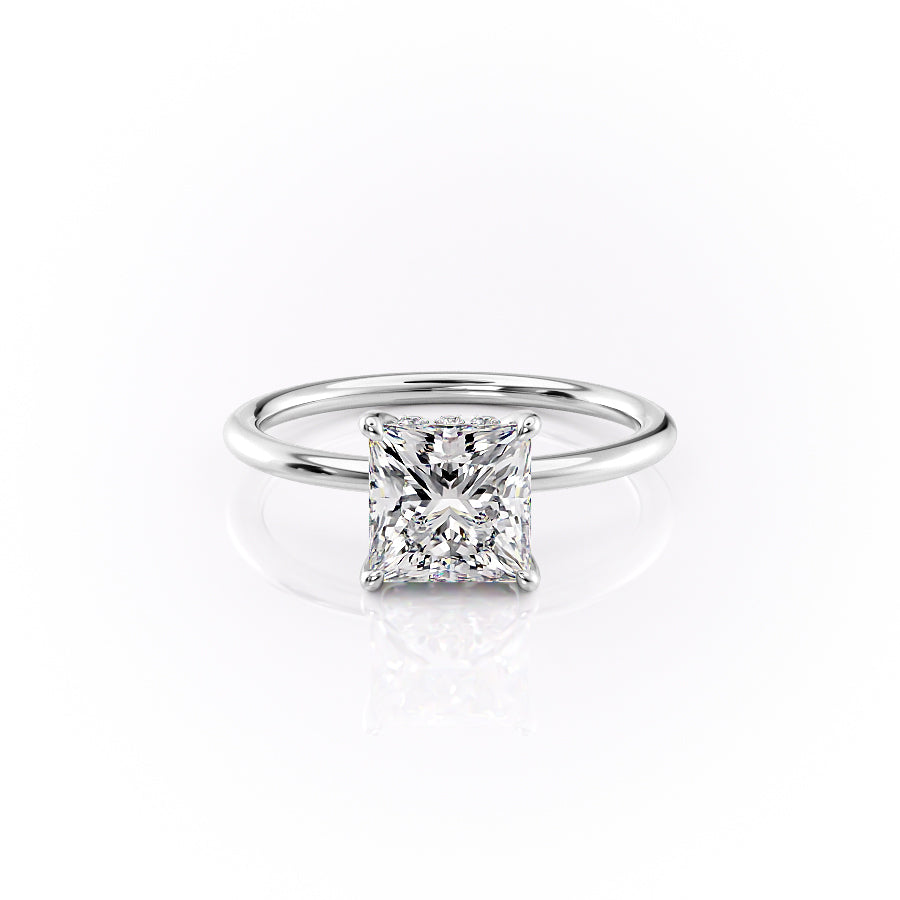 The Sandra Set With A 2 Carat Princess Moissanite