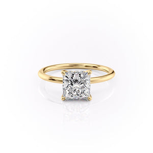 The Sandra Set With A 1 Carat Princess Moissanite