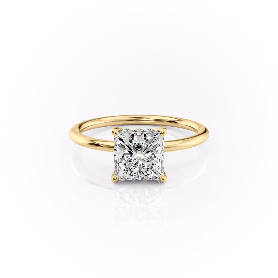 The Sandra Set With A 2 Carat Princess Lab Diamond