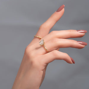 The Sandra Set With A Princess Moissanite