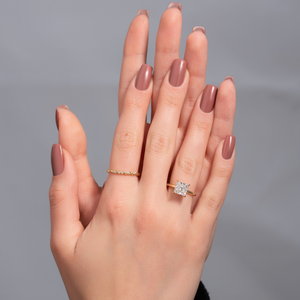 The Sandra Set With A 1 Carat Princess Lab Diamond